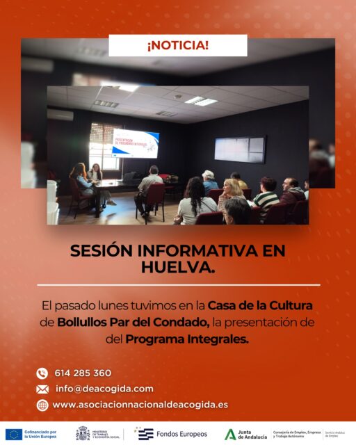 A comienzos de esta semana celebramos una nueva 𝗦𝗲𝘀𝗶𝗼́𝗻 𝗜𝗻𝗳𝗼𝗿𝗺𝗮𝘁𝗶𝘃𝗮 para la presentación del 𝗣𝗿𝗼𝘆𝗲𝗰𝘁𝗼 𝗜𝗻𝘁𝗲𝗴𝗿𝗮𝗹𝗲𝘀 en la provincia de 𝗛𝘂𝗲𝗹𝘃𝗮 📍

El encuentro tuvo lugar en 𝗕𝗼𝗹𝗹𝘂𝗹𝗹𝗼𝘀 𝗣𝗮𝗿 𝗱𝗲𝗹 𝗖𝗼𝗻𝗱𝗮𝗱𝗼, en la Sala de Proyecciones de la Casa de Cultura, donde compartimos los objetivos, líneas de actuación y el impacto que este proyecto tendrá en el territorio.

Seguimos trabajando para 𝗴𝗲𝗻𝗲𝗿𝗮𝗿 𝗼𝗽𝗼𝗿𝘁𝘂𝗻𝗶𝗱𝗮𝗱𝗲𝘀, 𝗳𝗼𝗿𝘁𝗮𝗹𝗲𝗰𝗲𝗿 𝗹𝗮 𝗶𝗻𝗰𝗹𝘂𝘀𝗶𝗼́𝗻 y 𝗮𝗰𝗼𝗺𝗽𝗮ñ𝗮𝗿 a las personas en su camino hacia 𝘂𝗻𝗮 𝗺𝗮𝘆𝗼𝗿 𝗮𝘂𝘁𝗼𝗻𝗼𝗺í𝗮 💙

Gracias a todas las personas que asistieron y formaron parte de este espacio de encuentro y aprendizaje conjunto.

#ProyectoIntegrales #Huelva #InclusiónSocial #ANA #TrabajoEnRed #CompromisoSocial